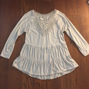 Anthropologie Meadow Rue Gray Tiered Top